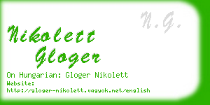 nikolett gloger business card